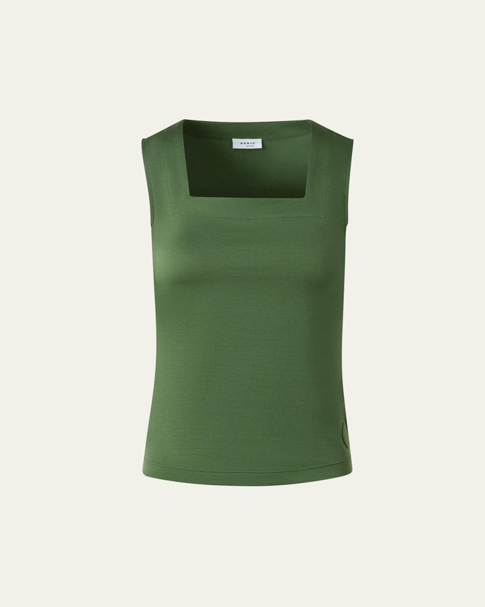 Modal Stretch Square-Neck Top